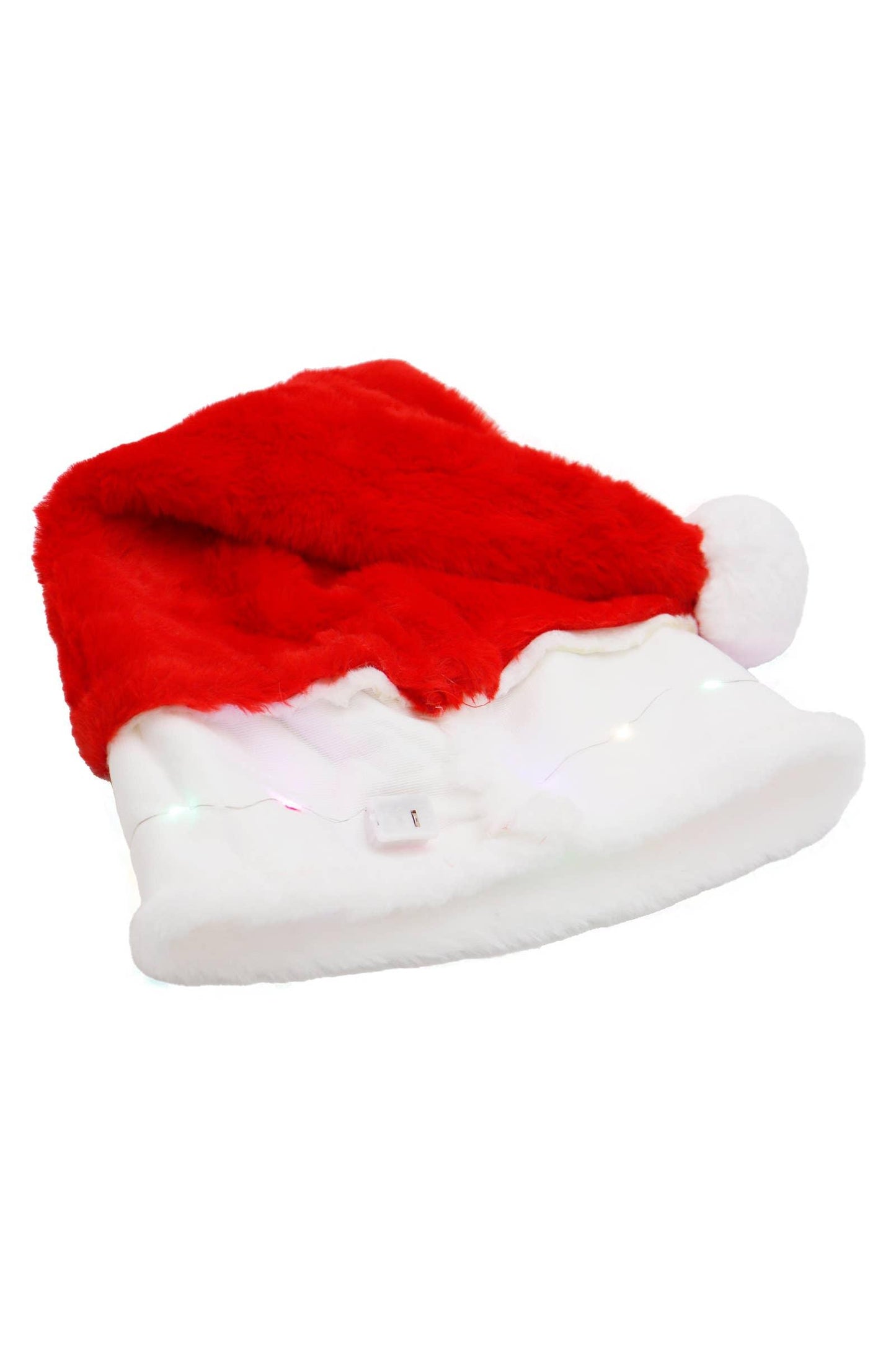 Classic LED Light-Up Thick Christmas Santa Hat