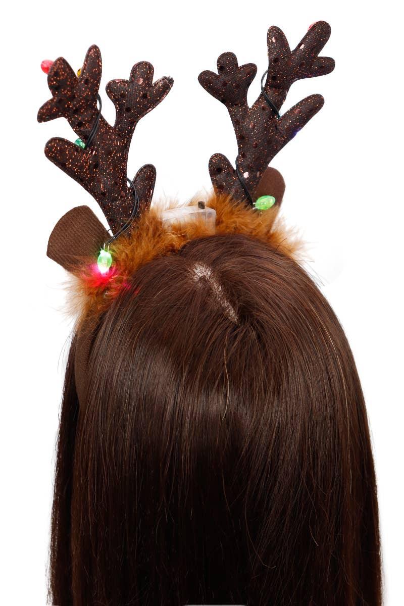 Rudolph Fuzzy Antler LED Light-Up Hairband