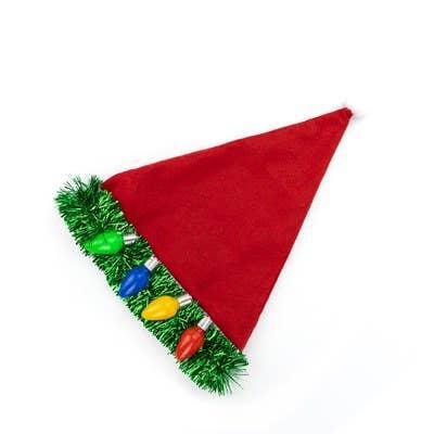 Uncle Bob's Tacky Tinsel Light-Up Santa Hat - McCabe's Costumes