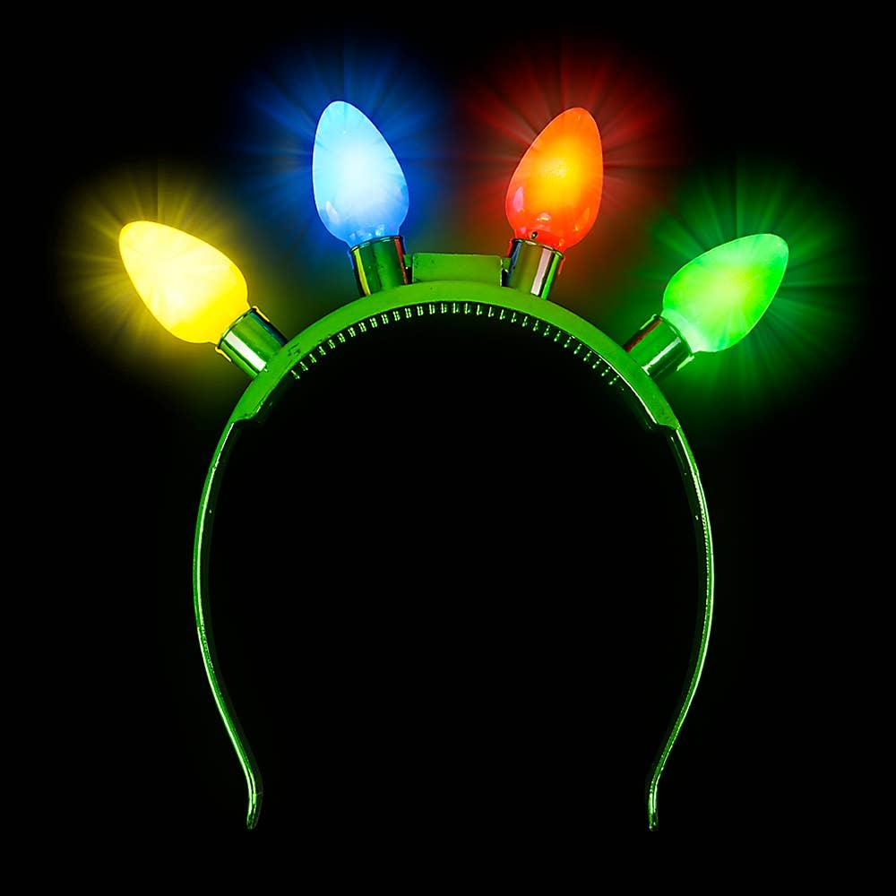 8"Light-up Christmas bulb headband