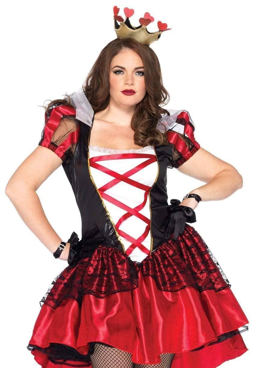 Plus Royal Red Queen Costume: Black/Red / 1X/2X