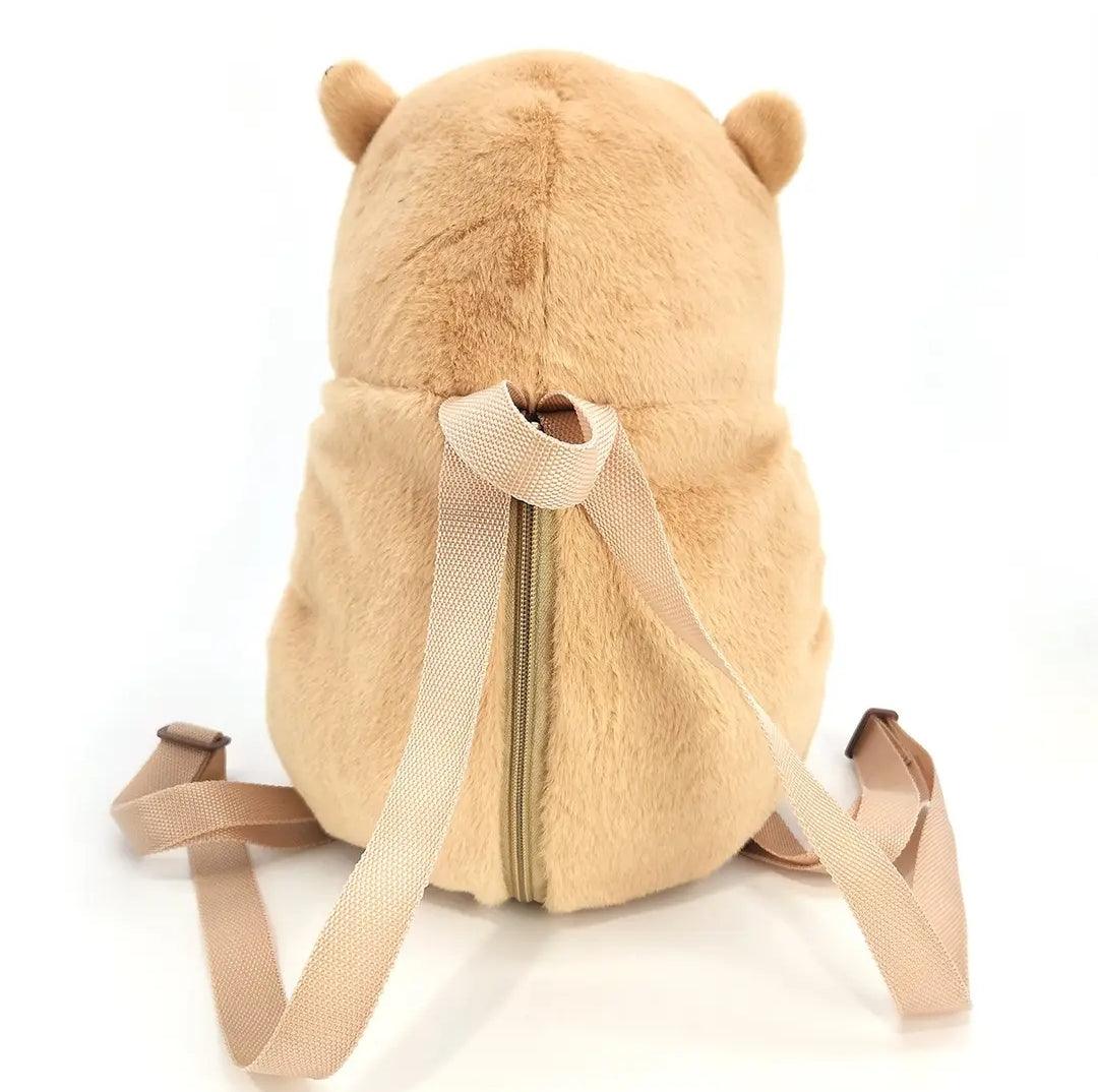 Capybara Furry Plush BackPack *They are a darker brown than they appear in the picture*