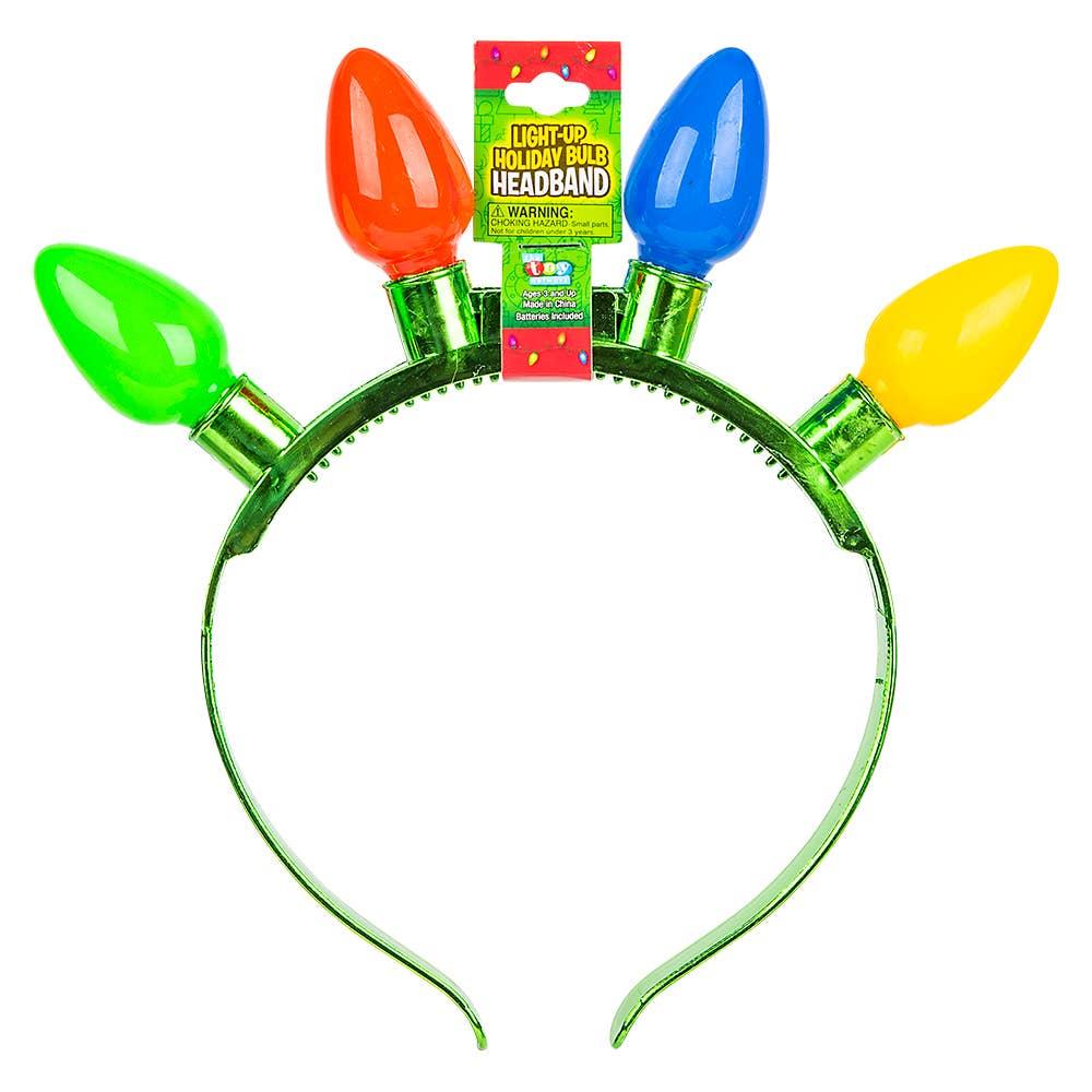 8"Light-up Christmas bulb headband