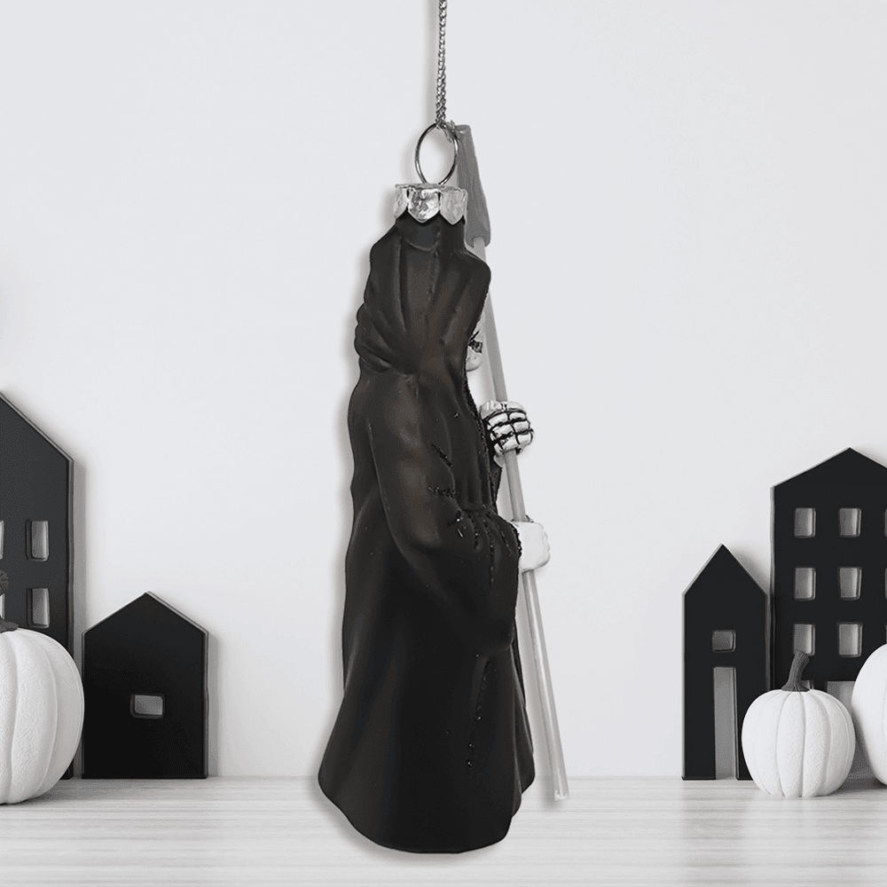 Grim Reaper Horror Glass Ornament, Spooky Halloween - McCabe's Costumes