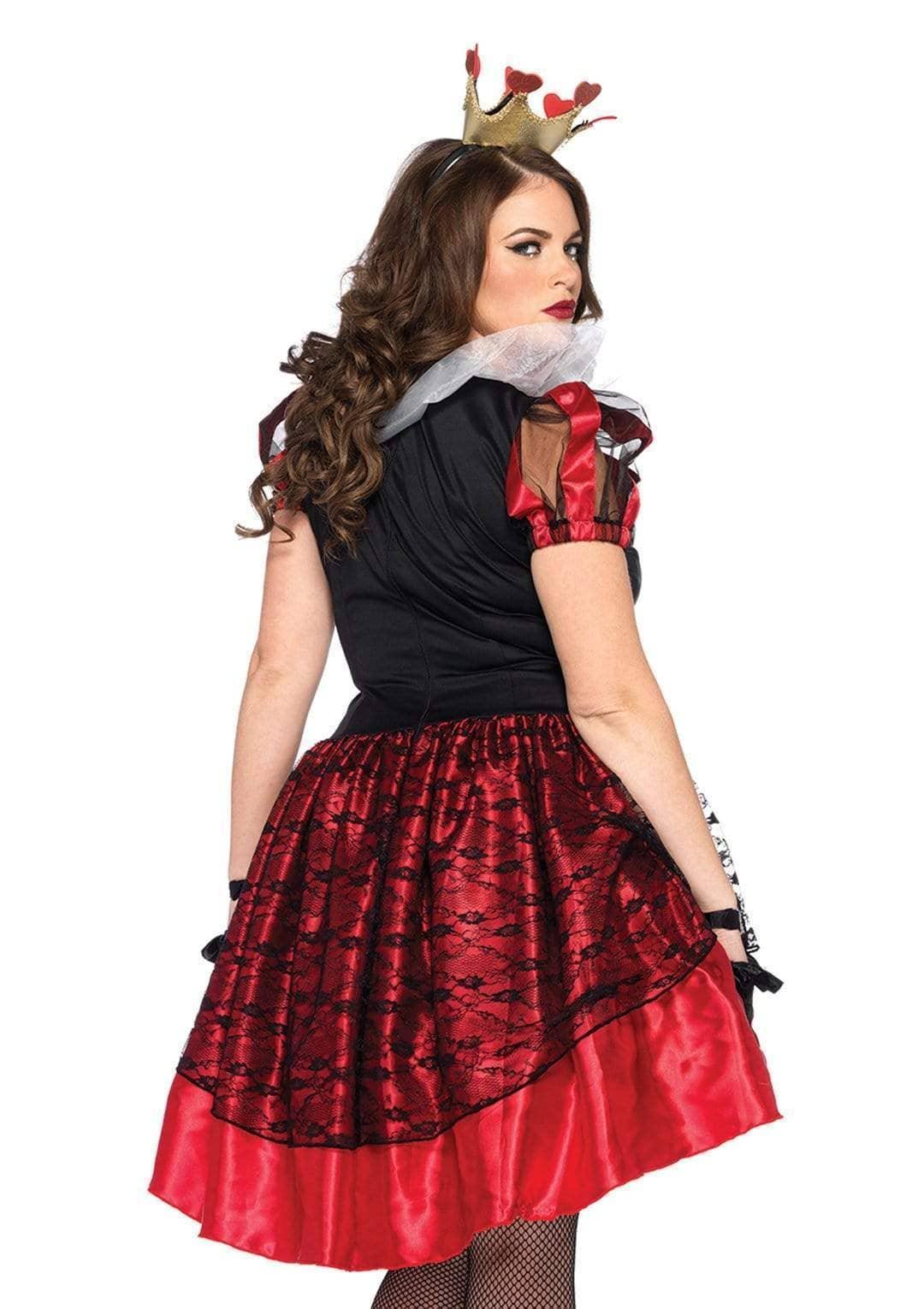 Plus Royal Red Queen Costume: Black/Red / 1X/2X