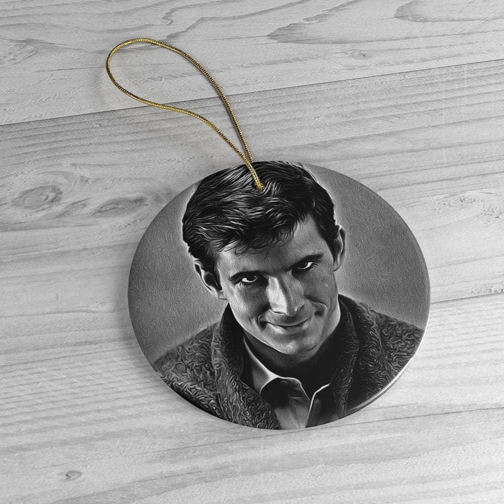 Norman Bates Psycho Christmas Ornament: Circle - McCabe's Costumes