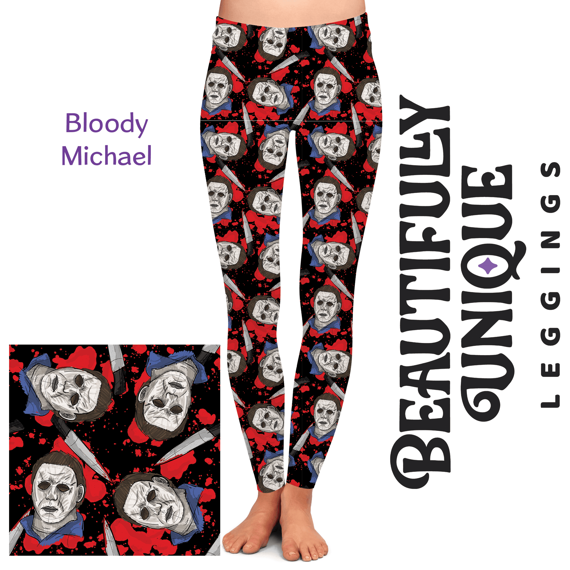 Adult Bloody Michael Leggings (Semi-Exclusive) - McCabe's Costumes