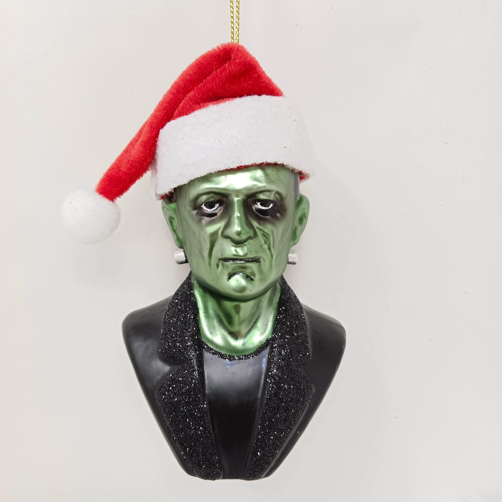 Frankenstein Santa Glass Christmas Ornament - McCabe's Costumes